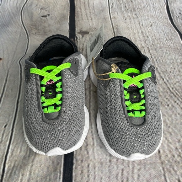 NWT Adidas Adifom SLTN EL I Grey Three Toddler Boy Shoes - Size 4K - Picture 3 of 17